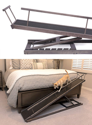 coastal grey dog ramp for bed