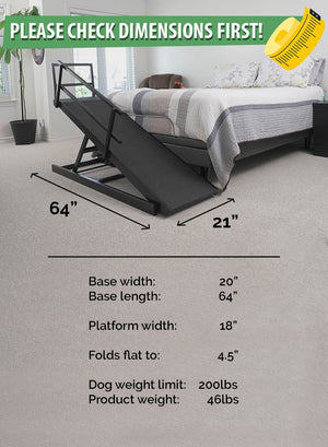 large dog ramp for beds wide platform dimensions