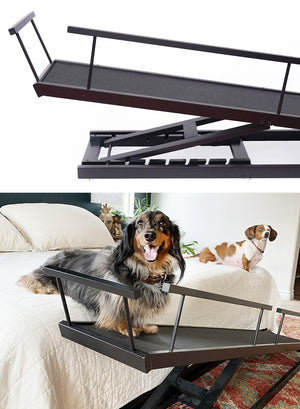 bed ramp for small dogs - black