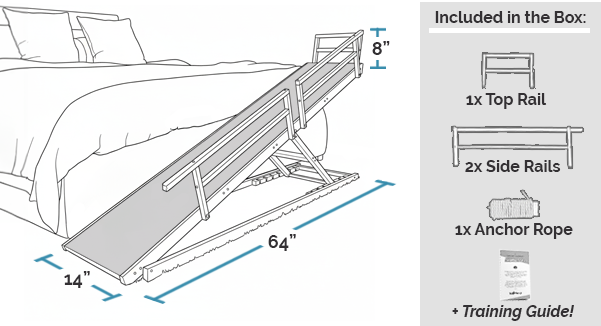 Dog Bed Ramp dimensions DoggoRamps
