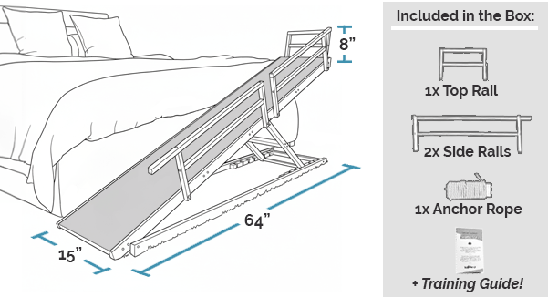 Dog Bed Ramp dimensions DoggoRamps