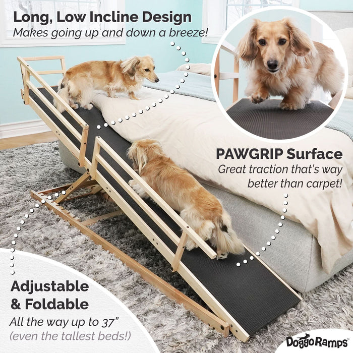 Best dog ramp for bed low incline adjustable dog ramp with non-slip surface