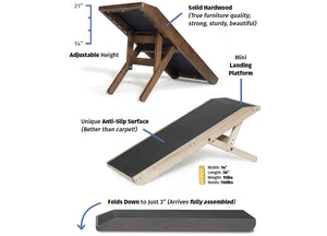 dog ramp for couch adjustable height up to 22 inches