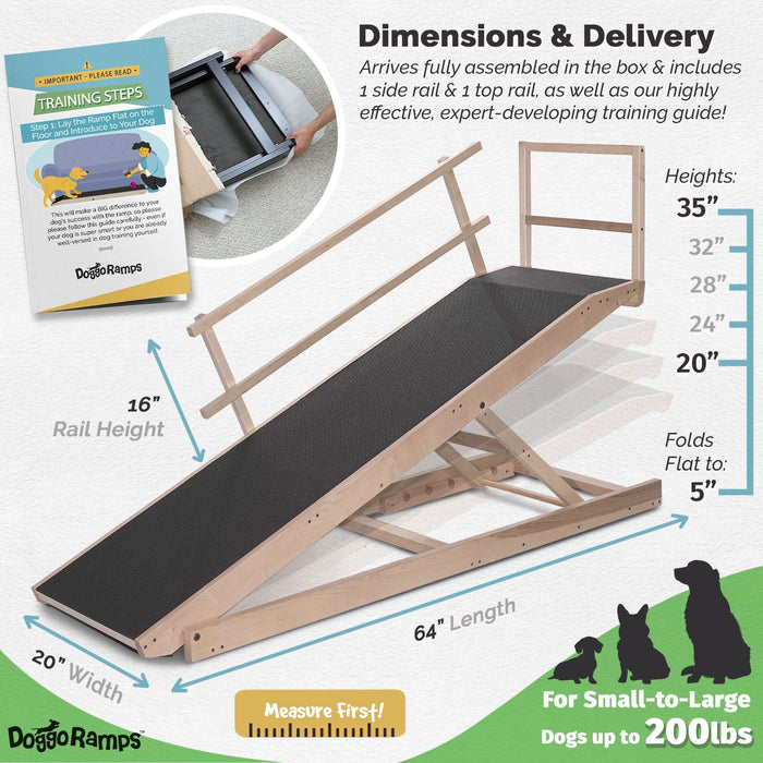 Large dog ramp dimensions 20" wide 35" high