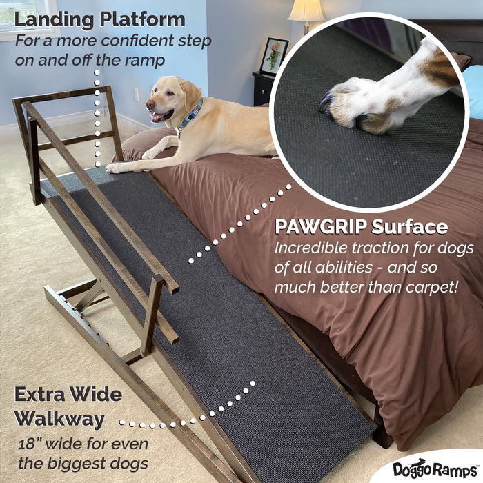 extra wide dog ramp for large dogs to get on bed
