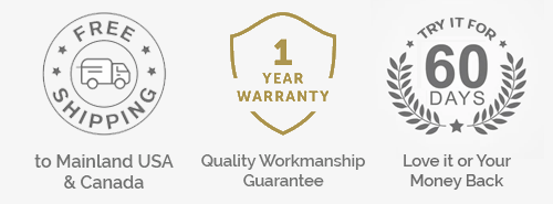 Free Shipping • 60-Day Money-Back Guarantee • 1-Year Warranty