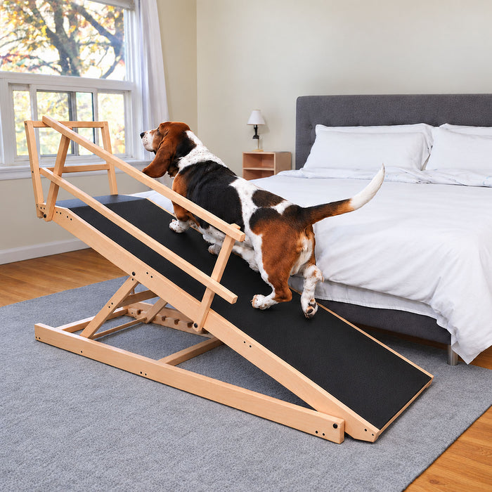 large dog ramp for large dogs to get on bed - dog ramp for bed - natural 