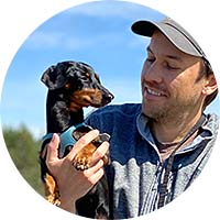 Ryan Beauchesne with Crusoe