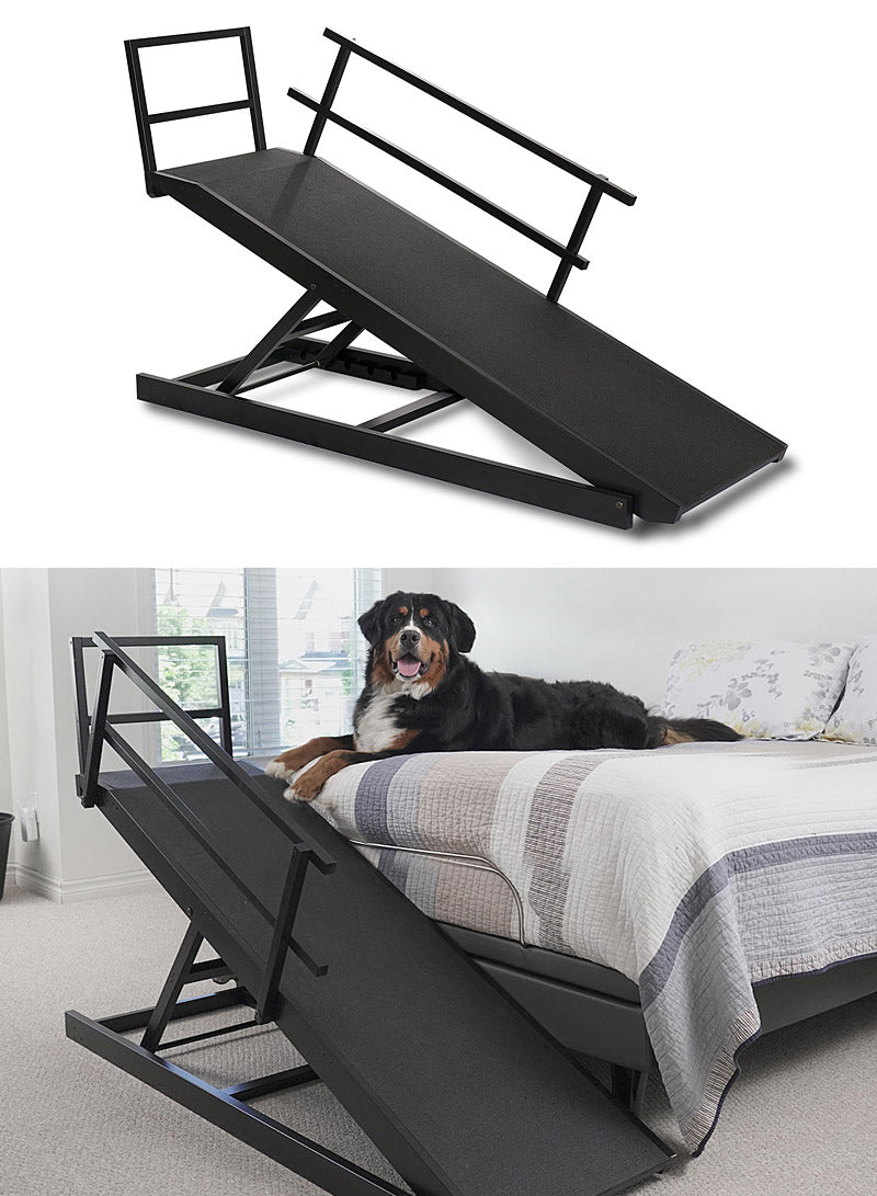 Bed Ramp for Medium & Large Dogs Adjustable Dog Ramp with Rails