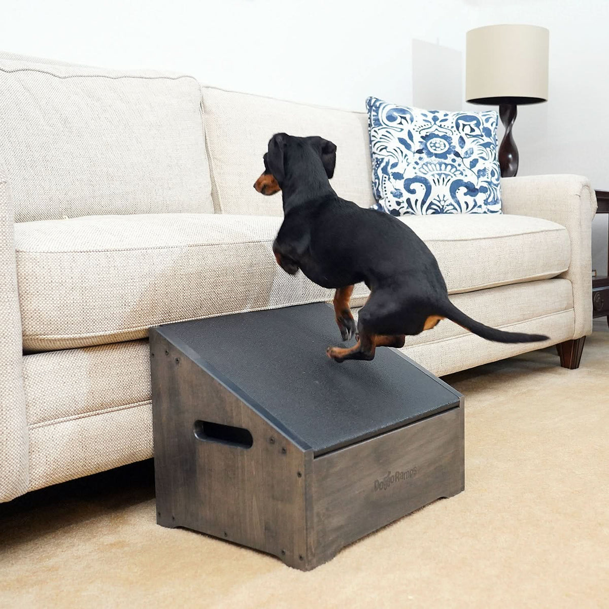 StepRamp For Dogs (Combination Step & Ramp) - Solid Hardwood